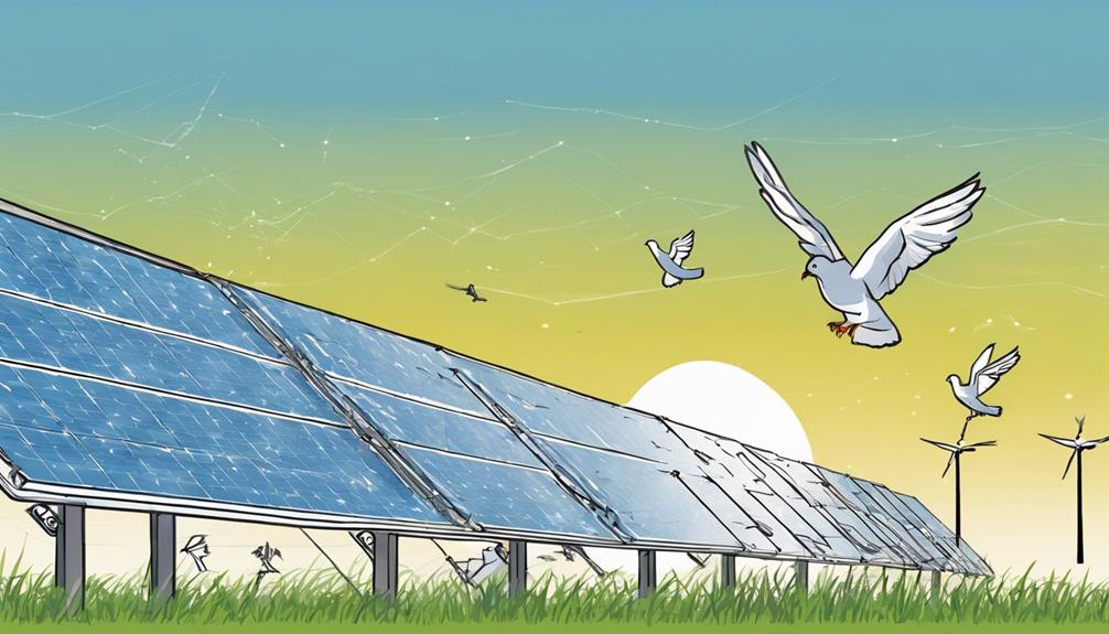 preventing pigeons under solar