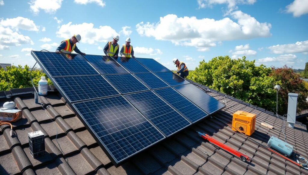 Solar panel installation